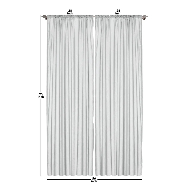 Semi-Sheer Rod Pocket Sliding Panel (Set of 2)