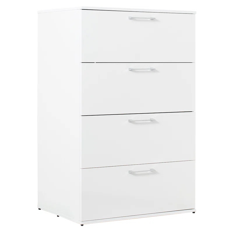 Benjara Eli 48 Inch Tall Dresser Chest, 4 Big Storage Drawers