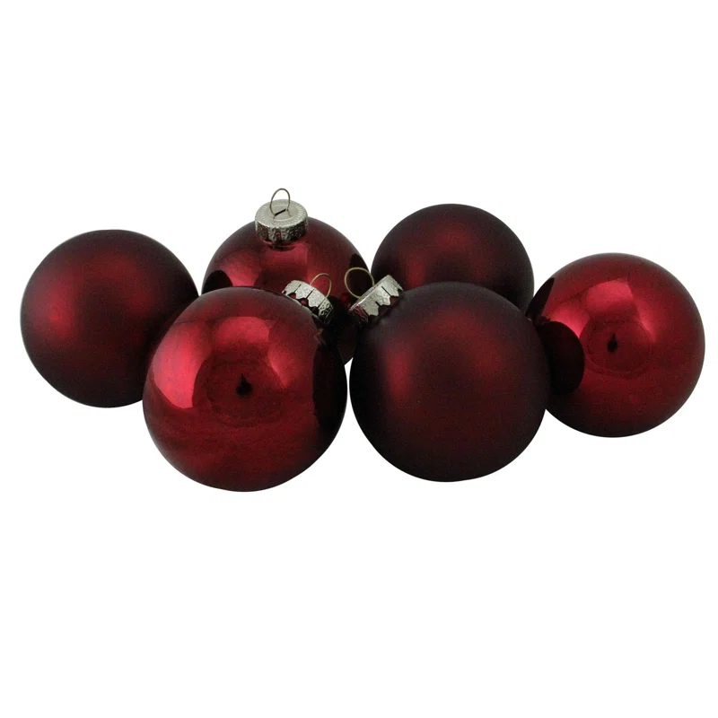 Northlight Seasonal Glass Ball Christmas Ornament (Set of 6)