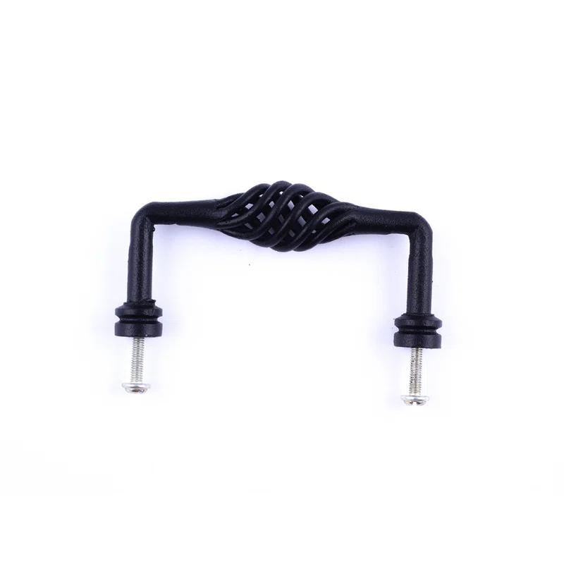 The Renovators Supply Inc. Drawer Handle Cabinet Wrought Iron 5" Center to Center Birdcage Pull (Set of 2)