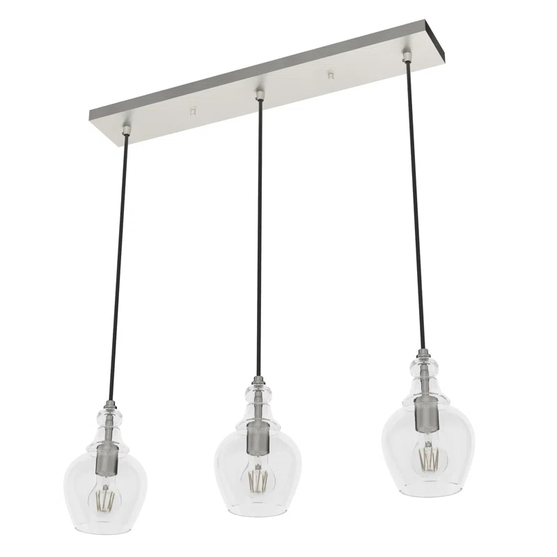 Hunter Fan Maple Park 3 Light Linear Bell Pendant