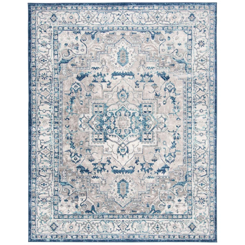 Kelly Clarkson Home Camila Light Gray/Blue Oriental Rug