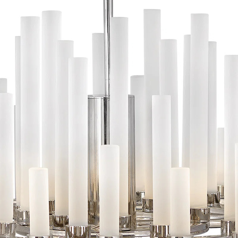 Fredrick Ramond Trinity Fabric Dimmable LED Tiered Chandelier