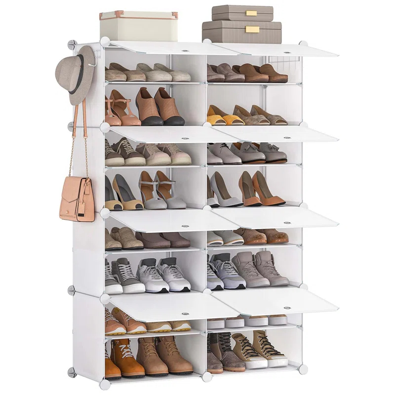 8 Cubes Shoe Organizer With Doors