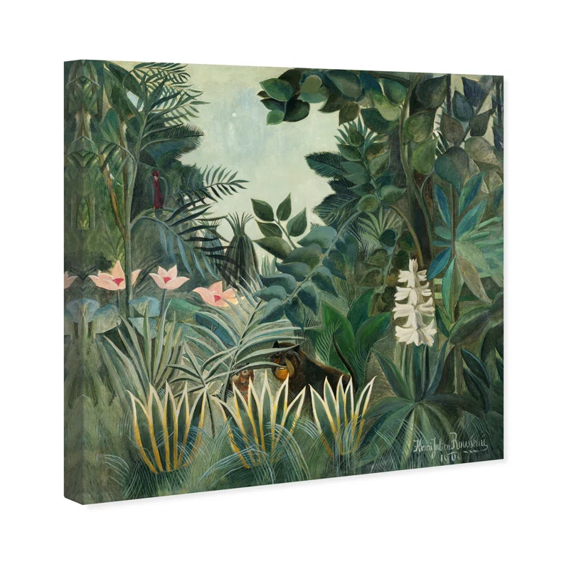 Oliver Gal Prints " The Equatorial Jungle " by Rousseau Painting Print