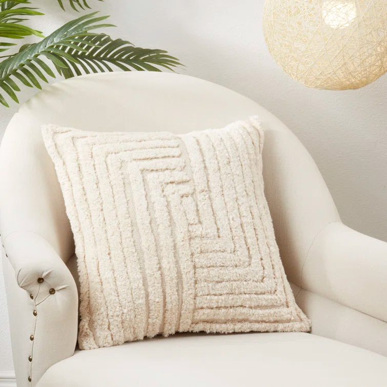 Saro Adelaide Collection Cotton Throw Pillow