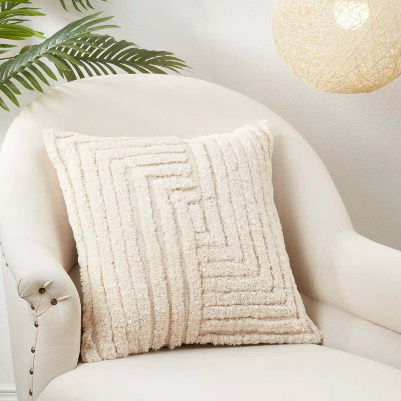Saro Adelaide Collection Cotton Throw Pillow