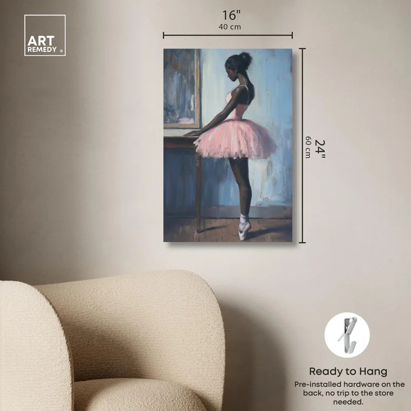 Art Remedy Black-Pink Beauty I Canvas Vintage Portraits by Art Remedy