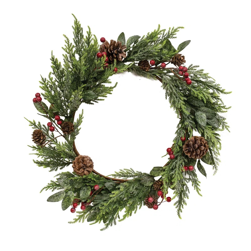 Faux Pine 18'' Wreath