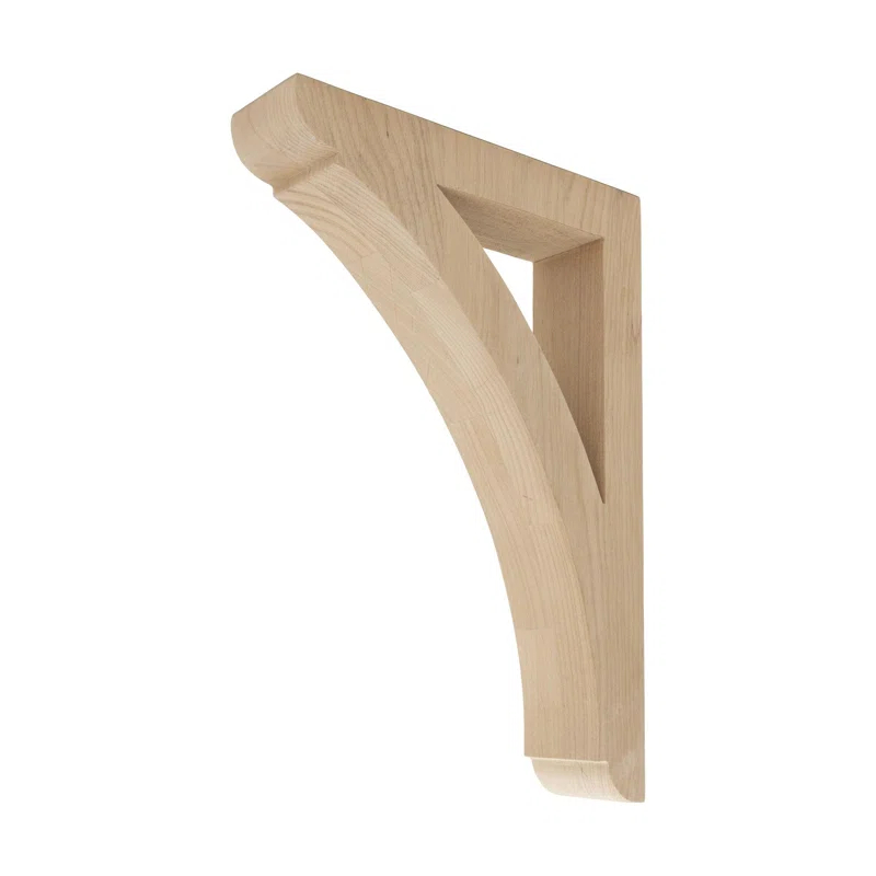 Architectural Products by Outwater L.L.C. 10 in x 1-7/8 in x 7 in Unfinished Small Solid Traditional Plain Wood Bracket Corbel