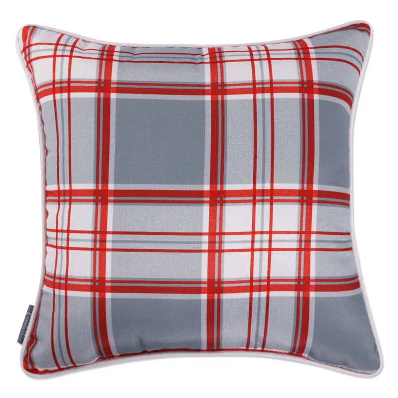 Pillow Perfect Plaid Indoor/Outdoor Throw Pillow
