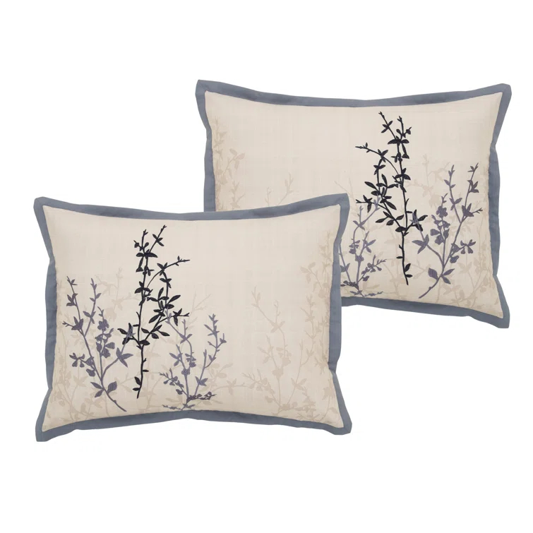 Riverbrook Home Hayden Beige/Blue Polyester 8 Piece Comforter Set