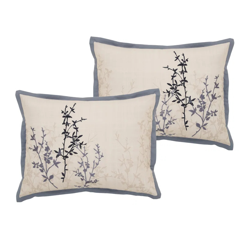 Riverbrook Home Hayden Beige/Blue Polyester 8 Piece Comforter Set