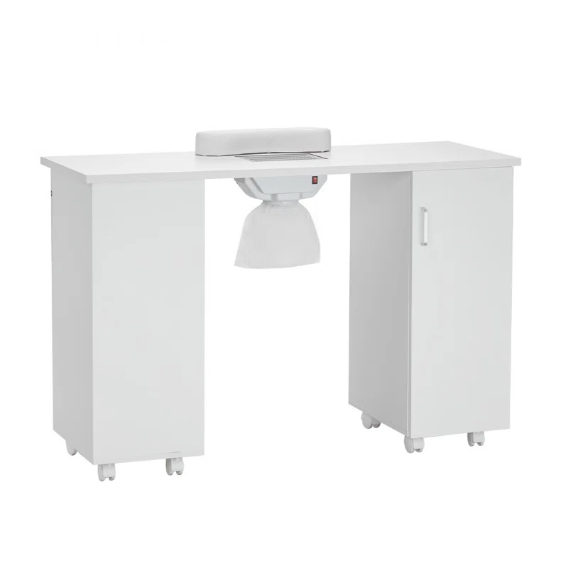 Hokku Designs Manicure Table, Nail Table Station with Electric Dust Collector, Moveable Nail Tech Desk