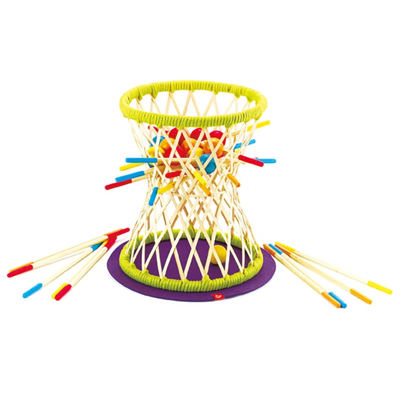 HaPe Hape: Pallina Original - Skill & Strategy Game, Ball Catching, Bamboo, 20 Sticks, 16 Balls, Solo Or Group Play, Versatile Play Options, Kids Ages 3+