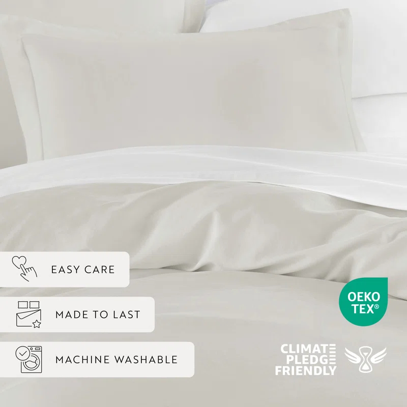 Becky Cameron Vintage Washed Long-Staple Sateen Cotton Duvet Cover Set