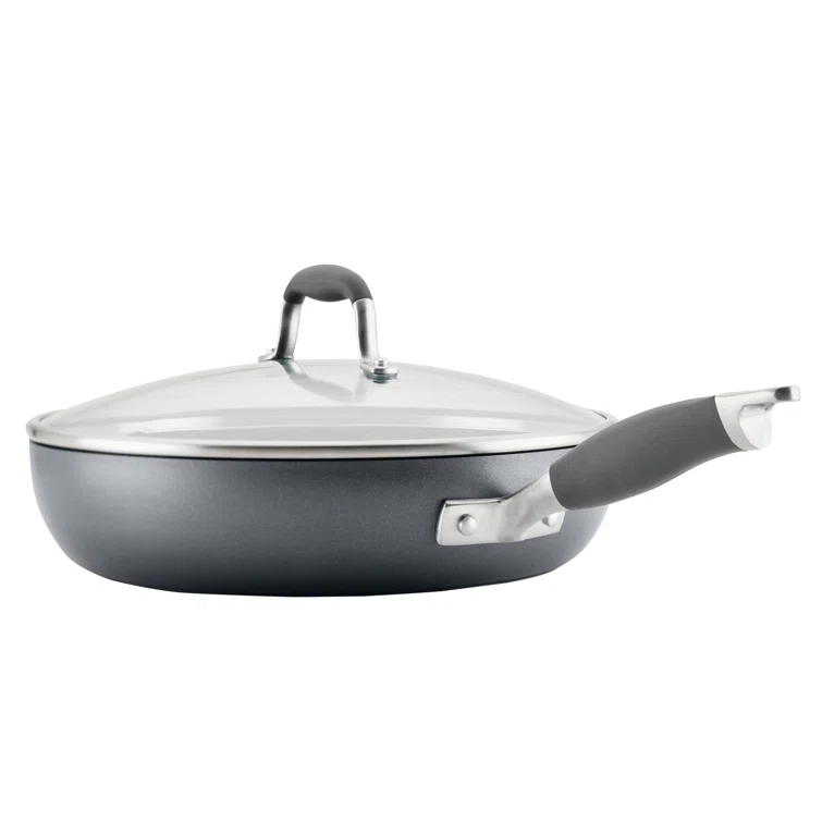 Anolon Anolon Advanced Home Hard Anodized Nonstick Deep Frying Pan / Skillet with Lid, 12 Inch