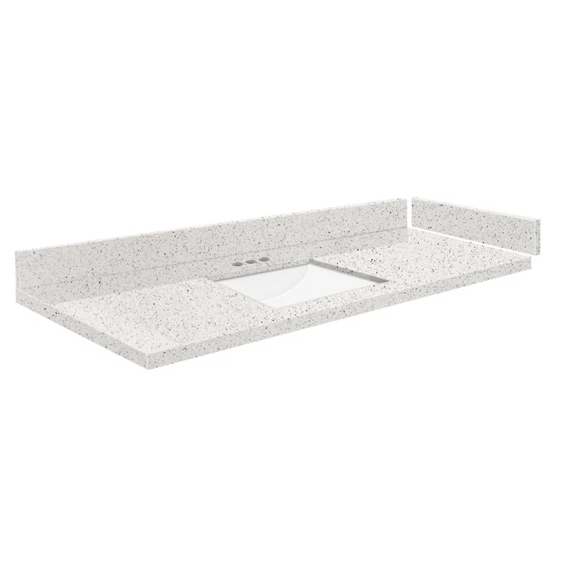 Transolid 49'' Quartz Single Bathroom Vanity Top with Sink