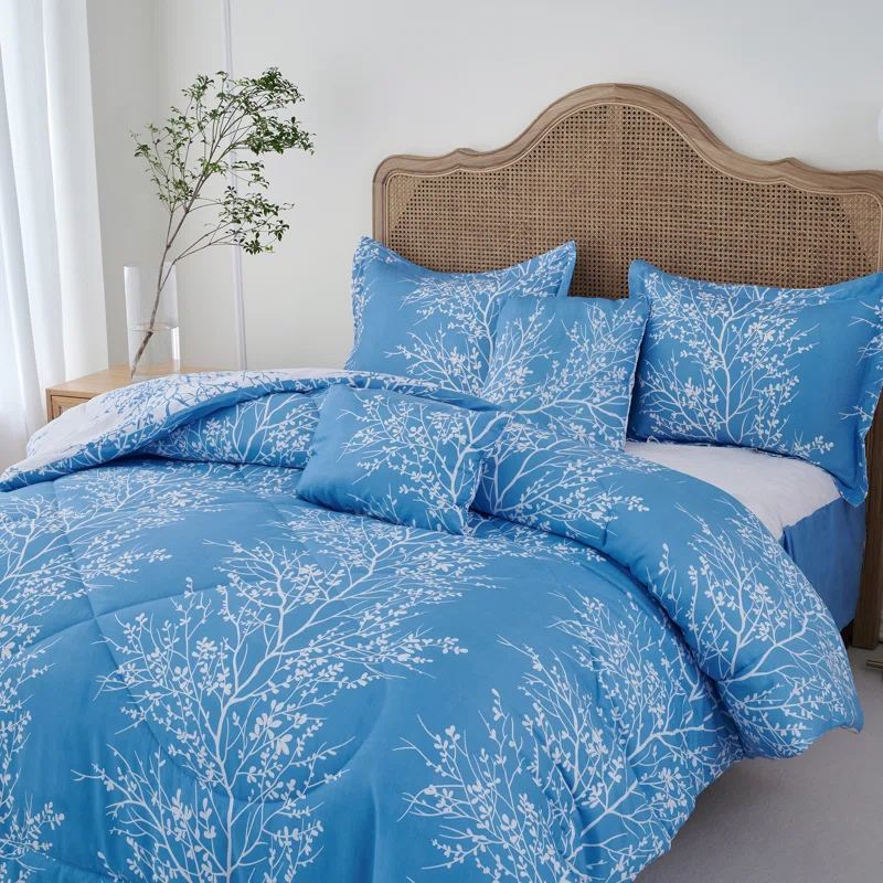 Spirit Linen 6-Piece Foliage Reversible Comforter Set
