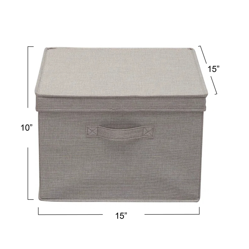 Household Essentials Household Essentials Wide Storage Box Fabric Bin (Set of 2)