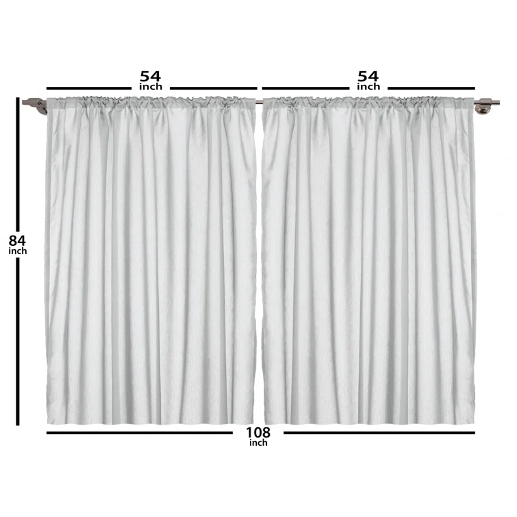 Ambesonne Cat Semi-Sheer Rod Pocket Curtain Panels (Set of 2)