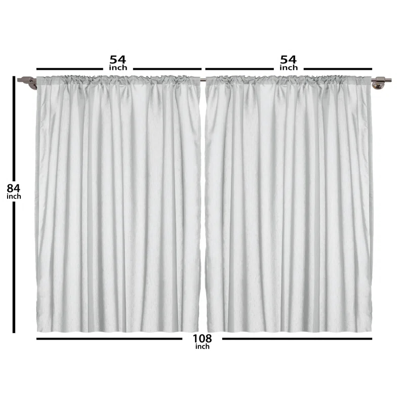 Ambesonne Cat Semi-Sheer Rod Pocket Curtain Panels (Set of 2)