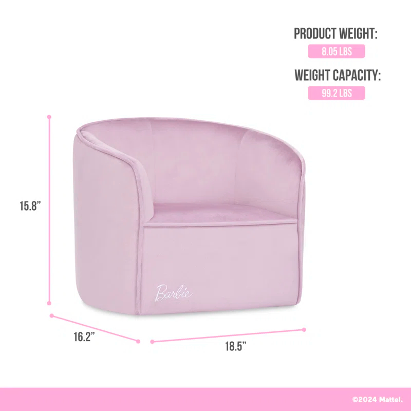 Evolur Barbie Be Bold Be You Kid's Sofa By Evolur