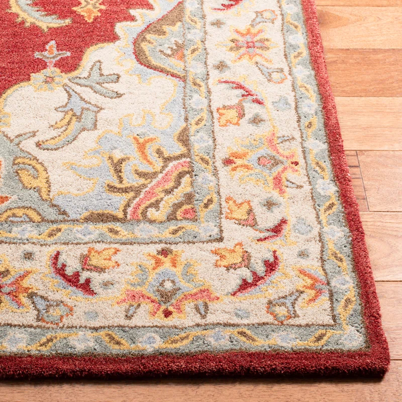 Fleur De Lis Living Mavek Hand Tufted Wool Oriental Rug