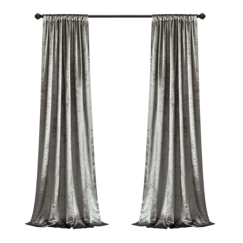 Lush Decor Polyester Semi Sheer Curtain Pair (Set of 2)