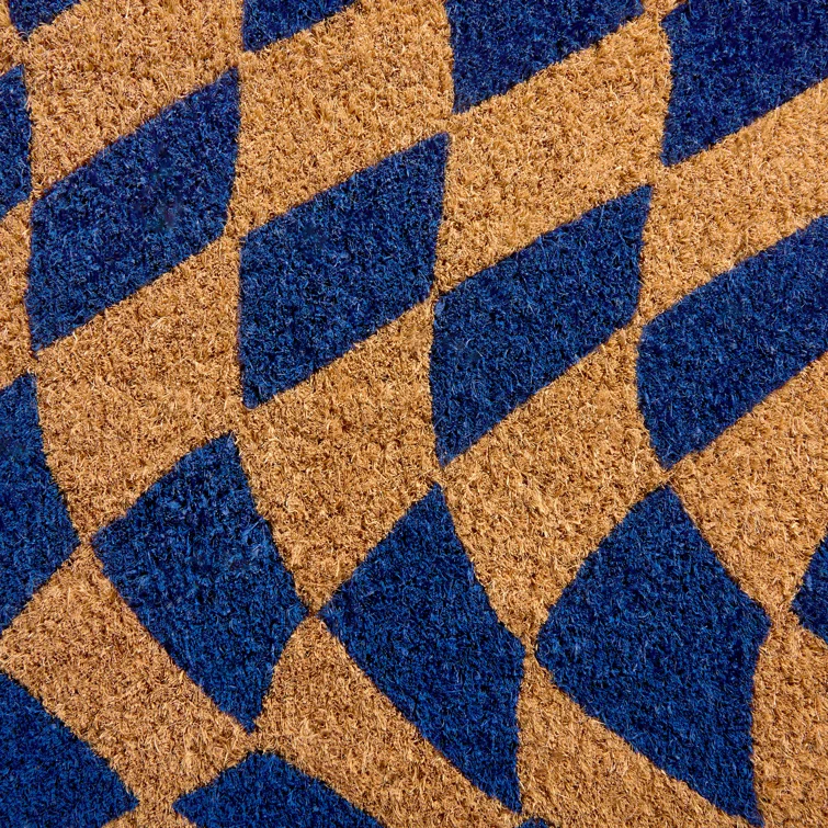 Town & Country Living TOWN & COUNTRY LIVING Emmett Groovy Checkerboard Non-Slip Indoor Outdoor Door Mat