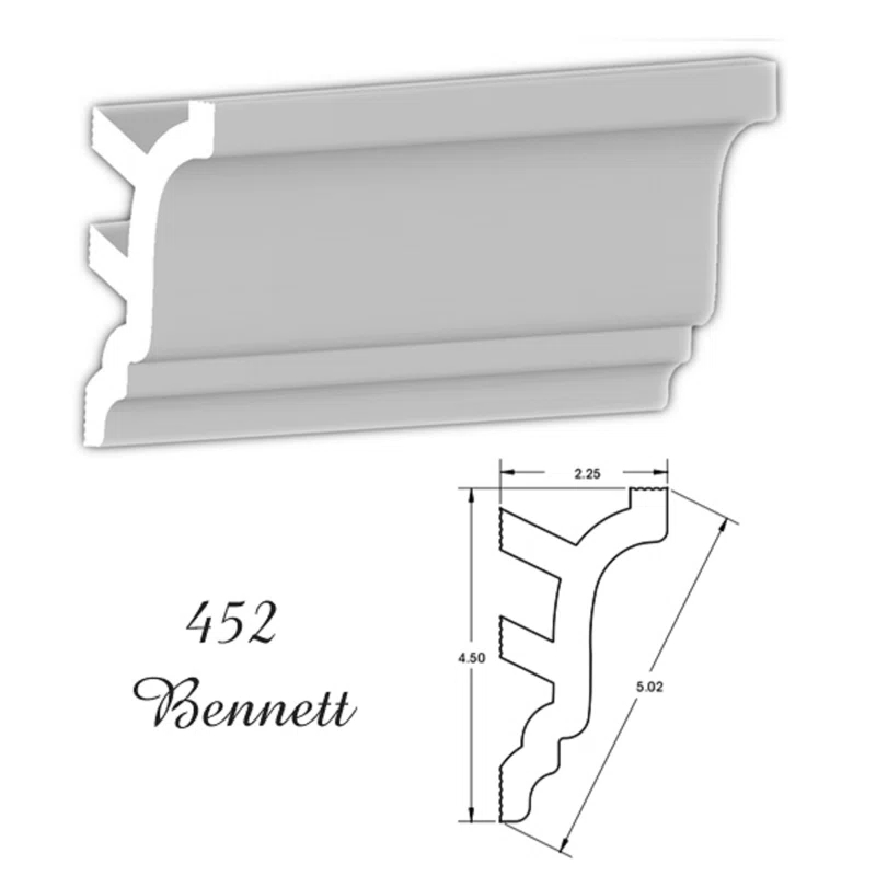 4.5'' H x 95.5'' W x 3'' D Plastic Crown (Set of 11)