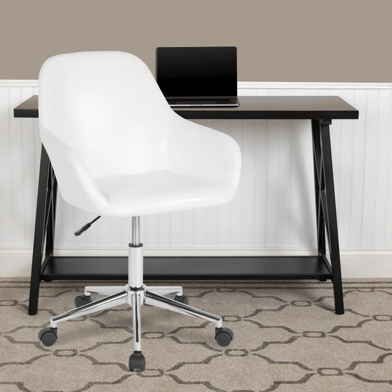 Flash Furniture Cortana Contemporary Home & Office Mid-Back LeatherSoft Upholstered Swivel Chair
