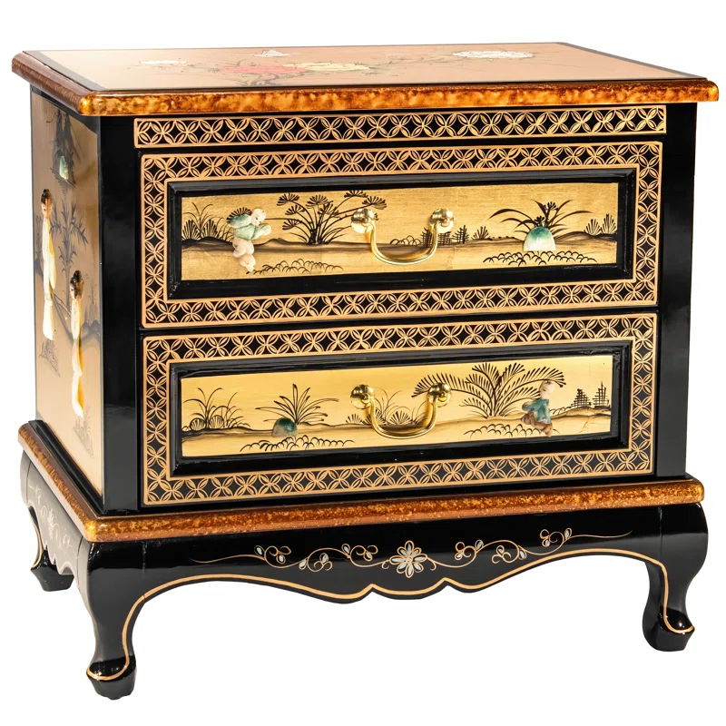 Bloomsbury Market Abigaelle Solid Wood Accent Chest
