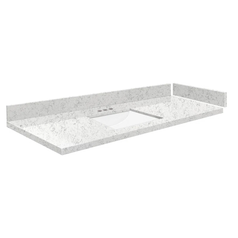 Transolid 49'' Quartz Single Bathroom Vanity Top with Sink