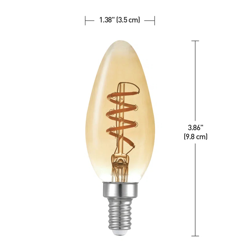 Globe Electric Company 31355 Equivalent E12/Candelabra Dimmable 2000K LED Bulb