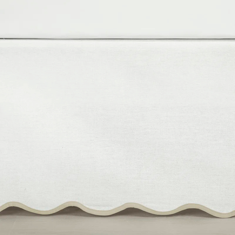 Coastal Chic Scallop Wrap Around Bed Skirt