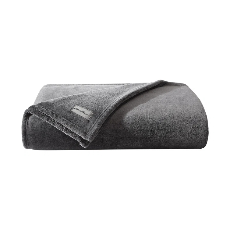 Eddie Bauer Eddie Bauer Solid Ultra Soft Plush Reversible Blanket