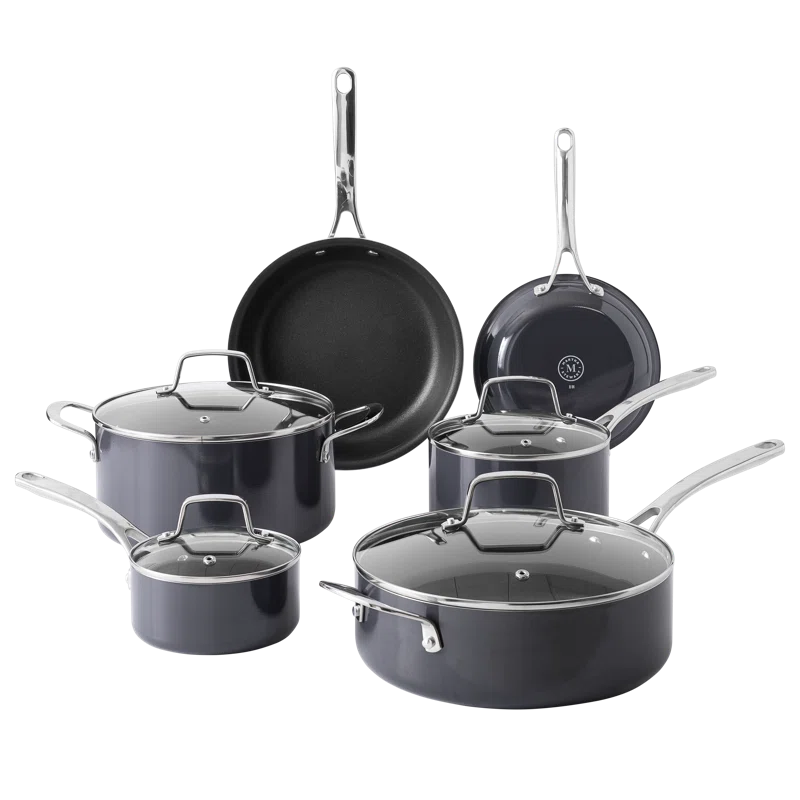 Martha Stewart 10 Piece Aluminum Nonstick Cookware Set
