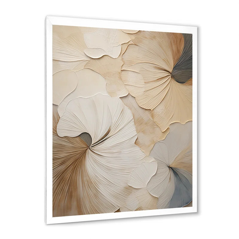 Design Art Beige Minimalism Elegance In Bloom - minimal wall art print