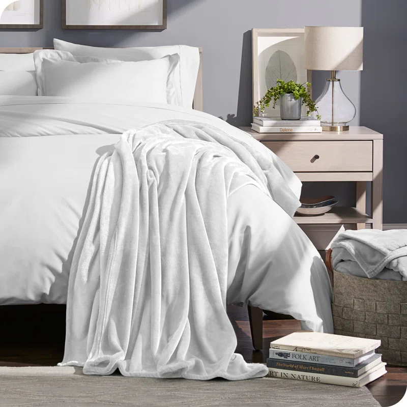 Bare Home Bare Home Microplush Fleece Blanket - Fuzzy, Warm, Bed/Throw Blanket