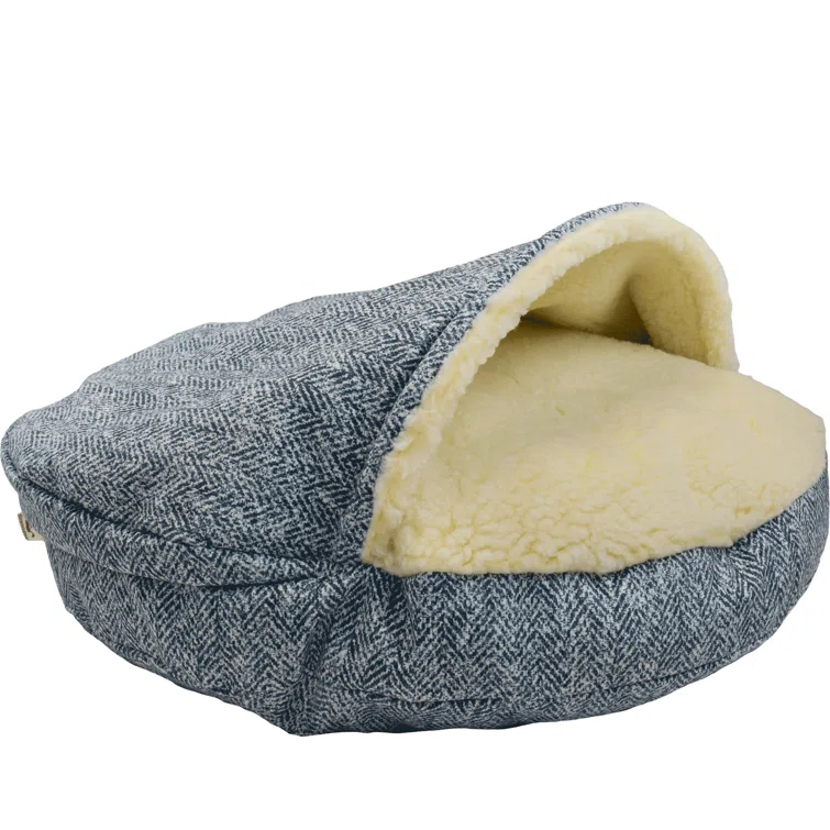 Snoozer Pet Products Snoozer Premium Mircosuede Cozy Cave Hooded Dog Bed