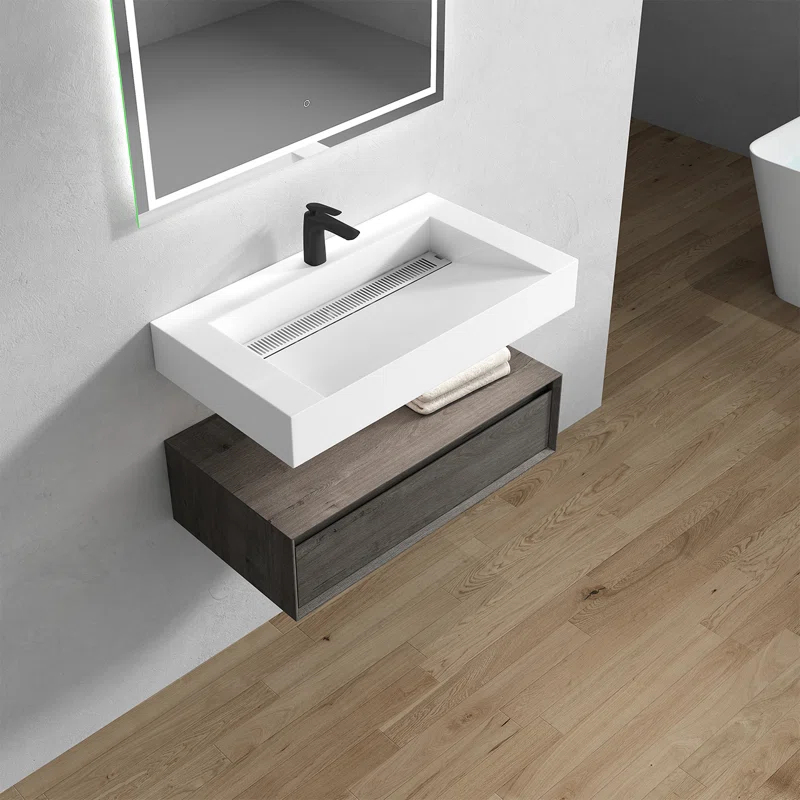 Better Vanity Alysa 36" Wall-Mounted Single Bathroom Vanity Set