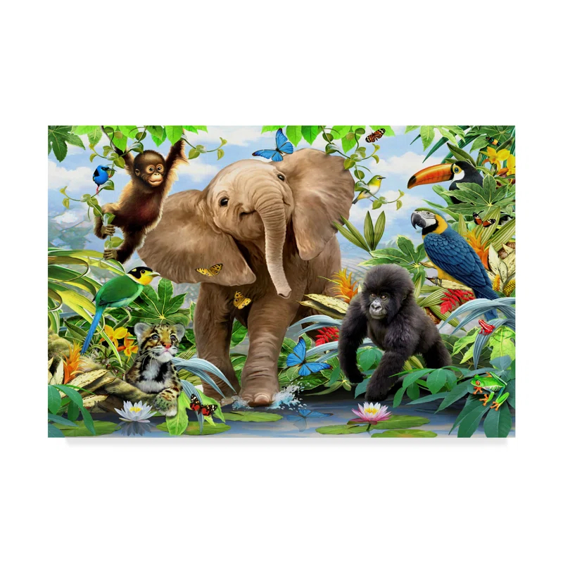 Trademark Fine Art " Baby Jungle " by Howard Robinson