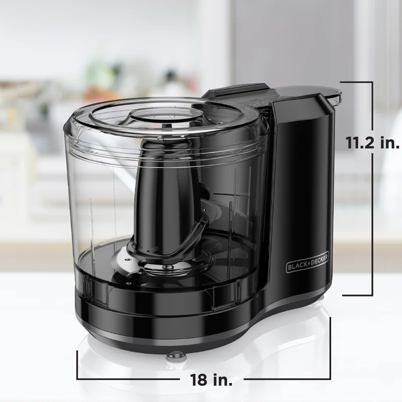 BLACK+DECKER BLACK+DECKER 1.5-Cup Electric Food Chopper, One Touch Pulse, 150W Motor, Stay-Sharp Blade, Dishwasher Safe