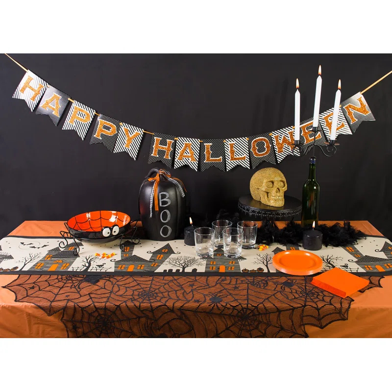 The Holiday Aisle® Turnage Haunted House Table Runner