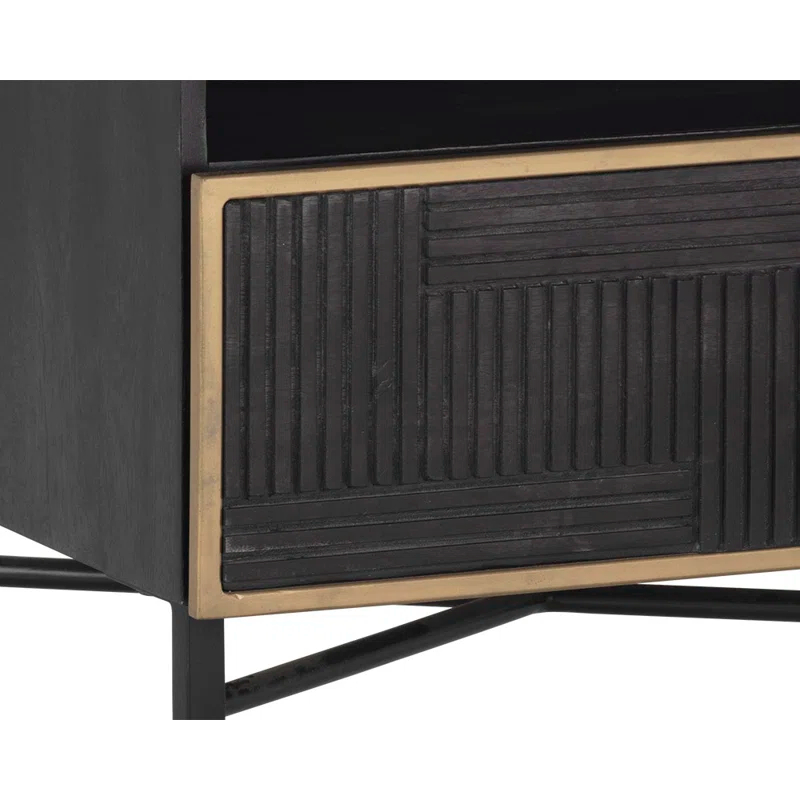 Everly Quinn Sanferd NIGHTSTAND - DARK BROWN