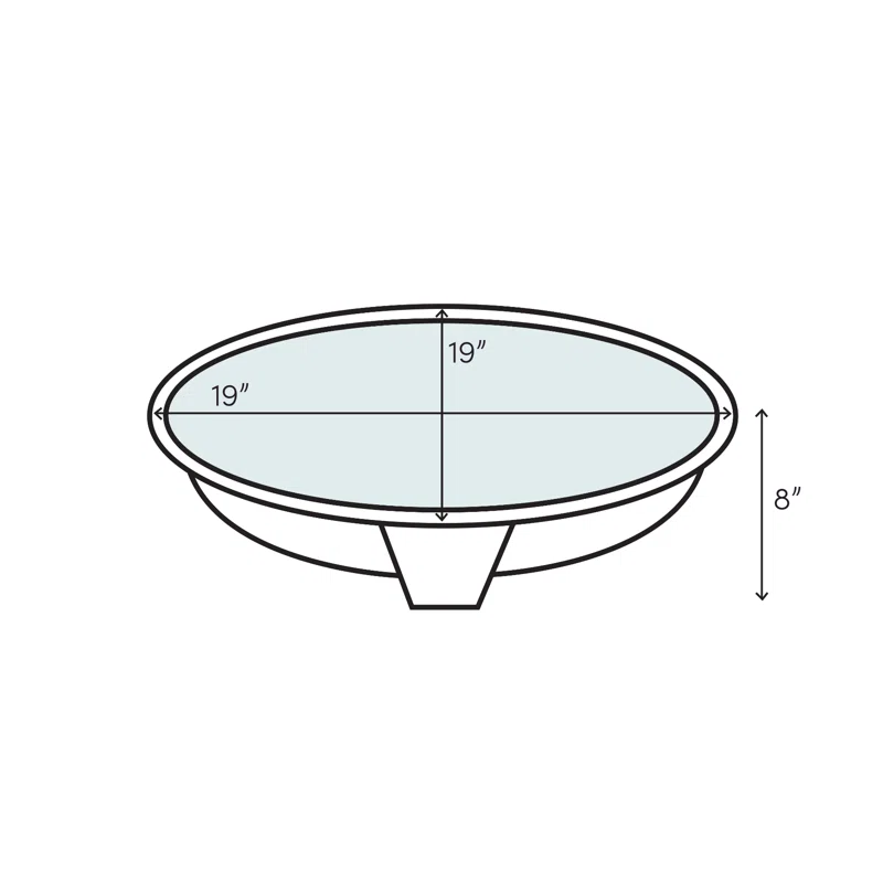 Sterling by Kohler 441908-0 Modesto Ceramic Circular Drop-In Bathroom Sink