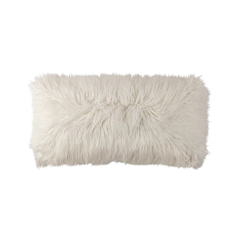 Lili Alessandra Faux Fur Feather Throw Pillow