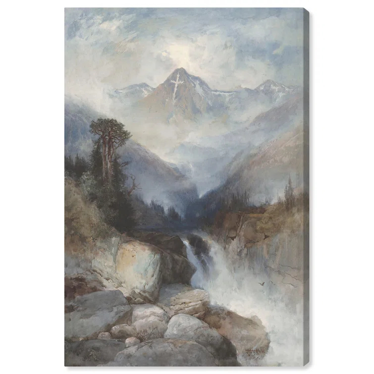 Art Remedy Mountain of Holy Cross Canvas Vintage Landscape Art by Art Remedy