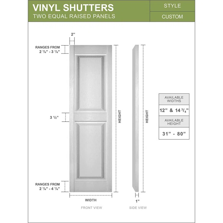 Mid America Mid-America Raised Panel Shutters